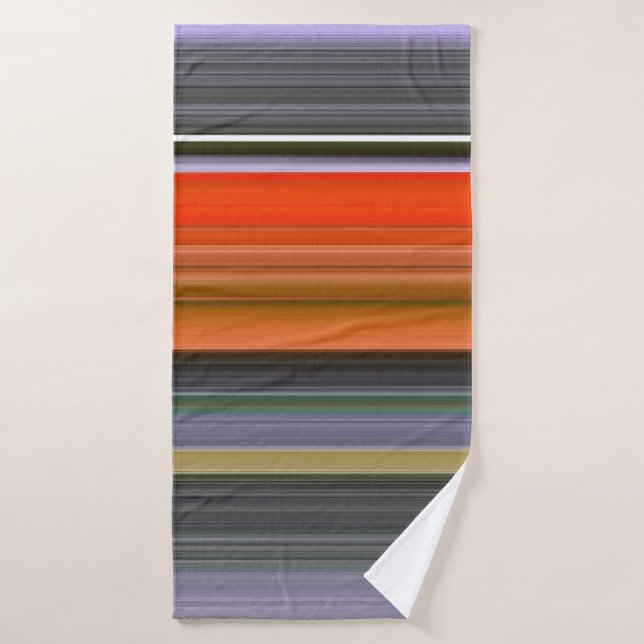 Abstrakte Nummer 1: Orange und Grau Badehandtuch (Badehandtuch)