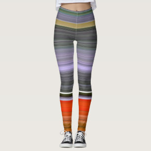 Abstrakte Nummer 1: Orange und Grau Leggings