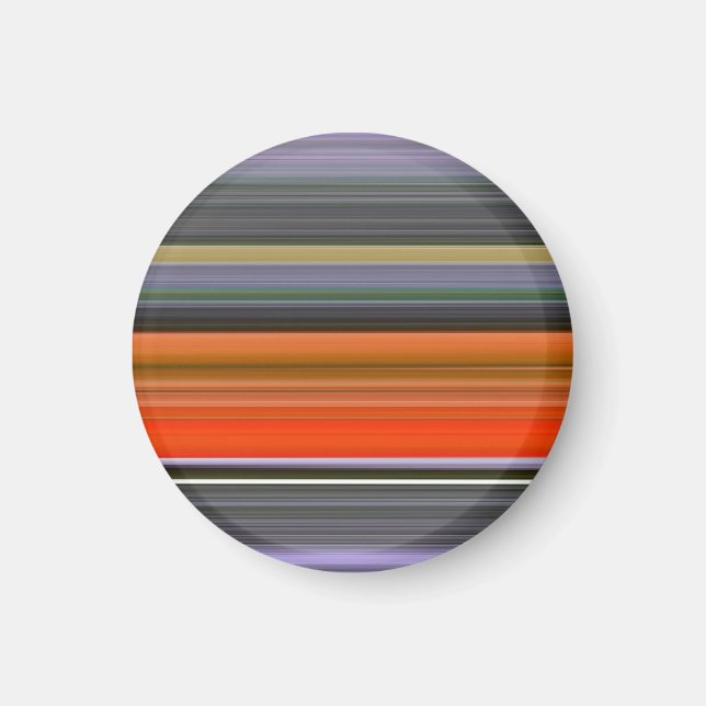 Abstrakte Nummer 1: Orange und Grau Magnet (Vorne)