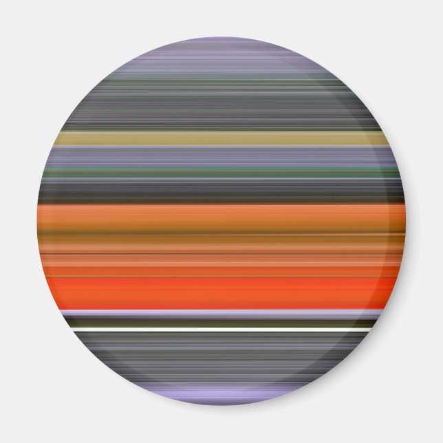 Abstrakte Nummer 1: Orange und Grau Magnet (Vorne)