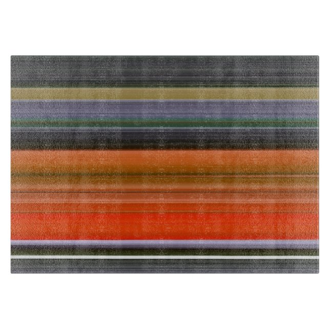 Abstrakte Nummer 1: Orange und Grau Schneidebrett (Vorderseite)
