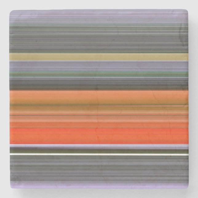 Abstrakte Nummer 1: Orange und Grau Steinuntersetzer (Vorderseite)