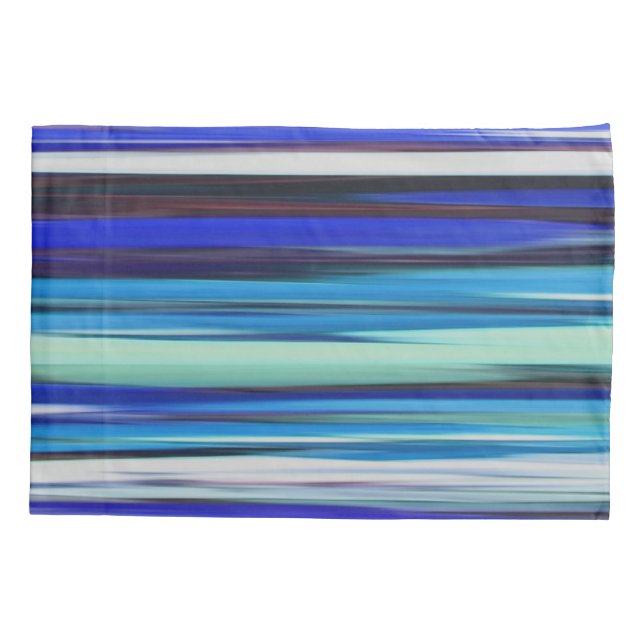 Abstrakte Nummer 2: Blaue Unschärfe Kissenbezug (Rückseite)