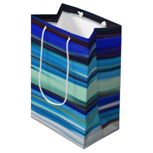 Abstrakte Nummer 2: Blaue Unschärfe Mittlere Geschenktüte