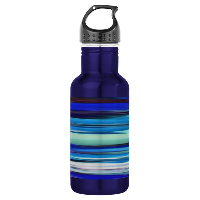Abstrakte Nummer 2: Blaue Unschärfe Trinkflasche (Vorderseite)