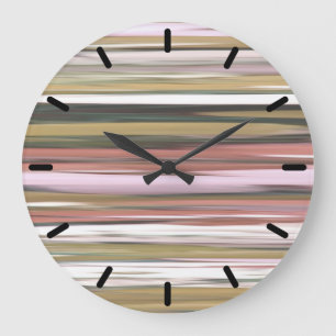 Abstrakte Nummer 2: Herbstfarben im Herbst verschw Große Wanduhr