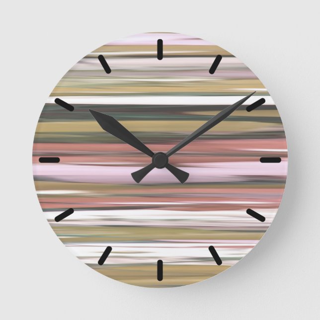 Abstrakte Nummer 2: Herbstfarben im Herbst verschw Runde Wanduhr (Vorderseite)