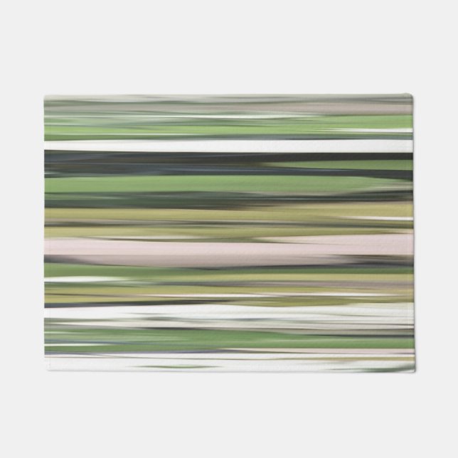 Abstrakte Nummer 2: Olive green verschwur Fußmatte (Vorderseite)