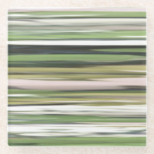 Abstrakte Nummer 2: Olive green verschwur Glasuntersetzer