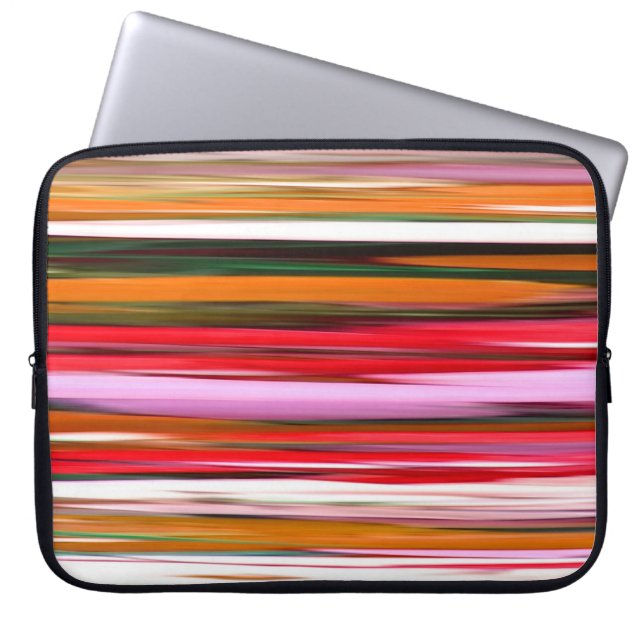 Abstrakte Nummer 2: Orangefarbene Unschärfe Laptopschutzhülle (Vorderseite)