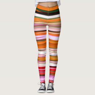Abstrakte Nummer 2: Orangefarbene Unschärfe Leggings