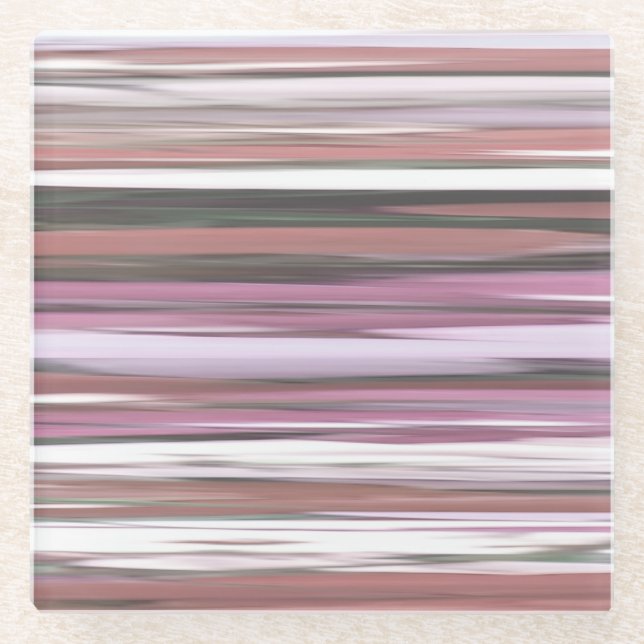 Abstrakte Nummer 2: Rosa Unschärfe Glasuntersetzer (Vorderseite)
