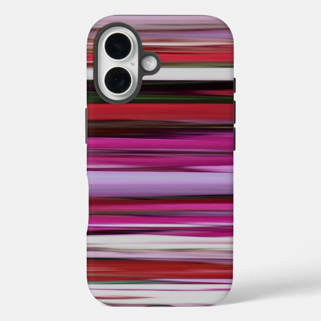 Abstrakte Nummer 2: Rote Unschärfe iPhone 16 Hülle (Rückseite)