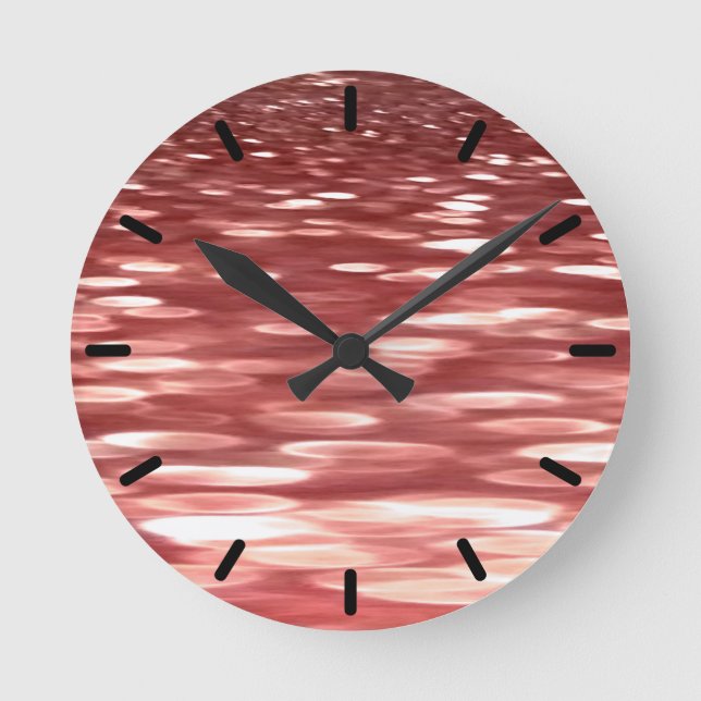 Abstrakte Nummer 2: Rote Unschärfe Runde Wanduhr (Vorderseite)