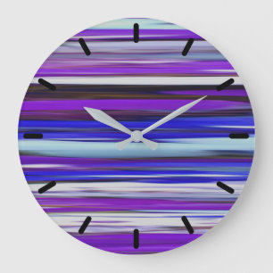 Abstrakte Nummer 2: Ultraviolettunschärfe Große Wanduhr