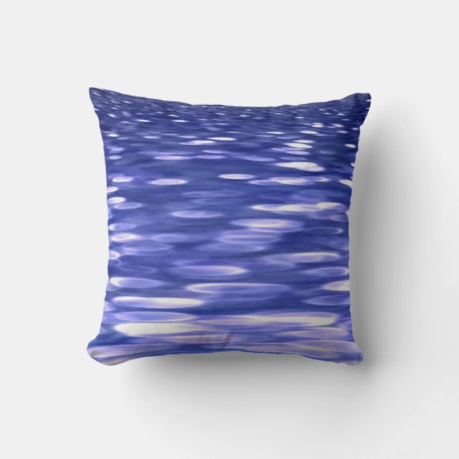 Abstrakte Nummer 3: Blauschimmer Kissen (Vorderseite)