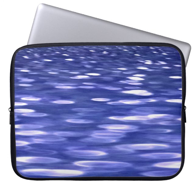 Abstrakte Nummer 3: Blauschimmer Laptopschutzhülle (Vorderseite)