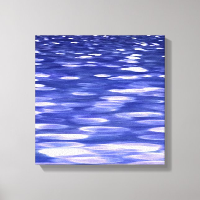 Abstrakte Nummer 3: Blauschimmer Leinwanddruck (Vorderseite)