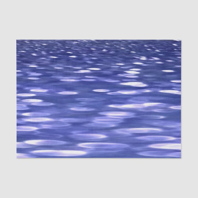 Abstrakte Nummer 3: Blauschimmer Seidenpapier (Vorderseite)