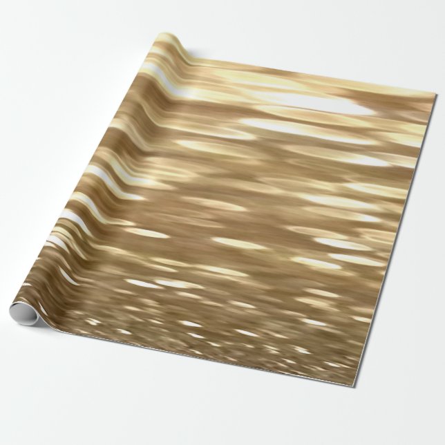 Abstrakte Nummer 3: Goldschimmer Geschenkpapier (Ungerollt)