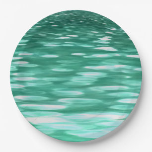 Abstrakte Nummer 3: Green Shimmer Pappteller
