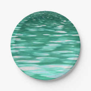 Abstrakte Nummer 3: Green Shimmer Pappteller
