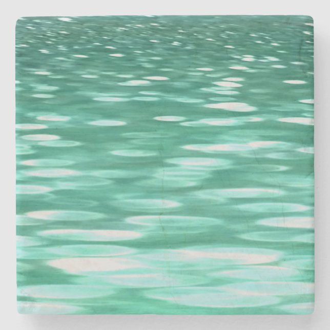 Abstrakte Nummer 3: Green Shimmer Steinuntersetzer (Vorderseite)