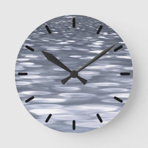 Abstrakte Nummer 3: Gunmetal-Schimmer Runde Wanduhr