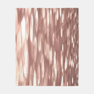 Abstrakte Nummer 3: Kupfer-Rose-Goldschimmer Fleecedecke