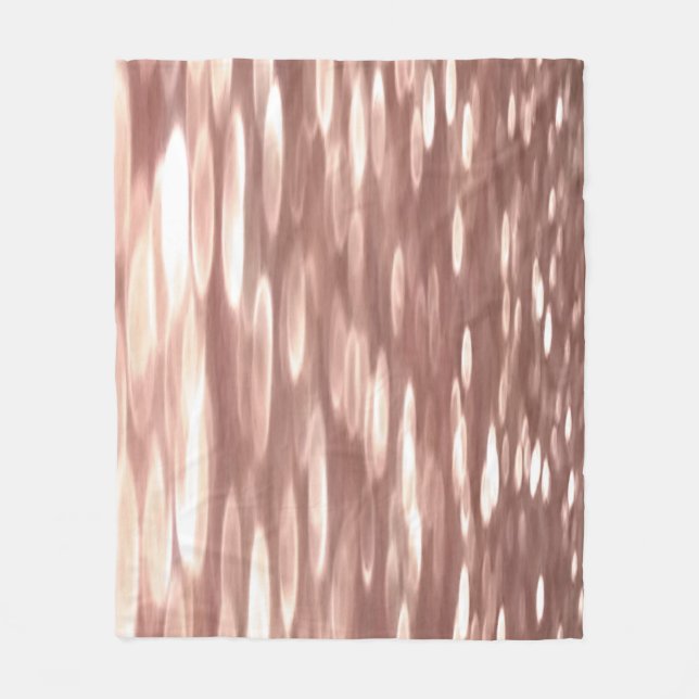 Abstrakte Nummer 3: Kupfer-Rose-Goldschimmer Fleecedecke (Vorderseite)