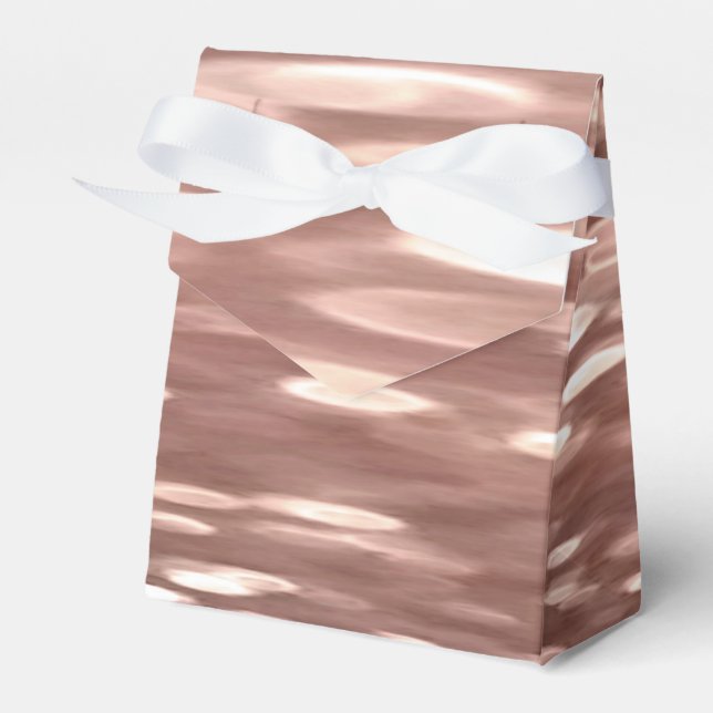 Abstrakte Nummer 3: Kupfer-Rose-Goldschimmer Geschenkschachtel (Vorderseite)