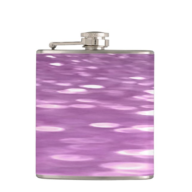 Abstrakte Nummer 3: Lilac Shimmer Flachmann (Vorderseite)