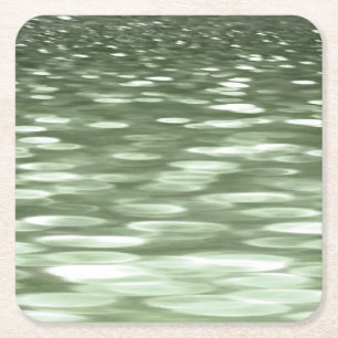 Abstrakte Nummer 3: Olive green verschwur Rechteckiger Pappuntersetzer