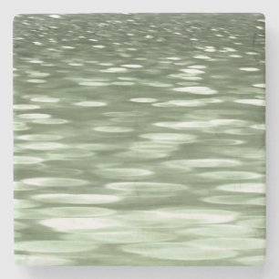 Abstrakte Nummer 3: Olive green verschwur Steinuntersetzer
