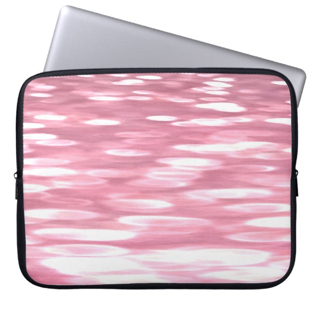 Abstrakte Nummer 3: Pink Shimmer Laptopschutzhülle (Vorderseite)