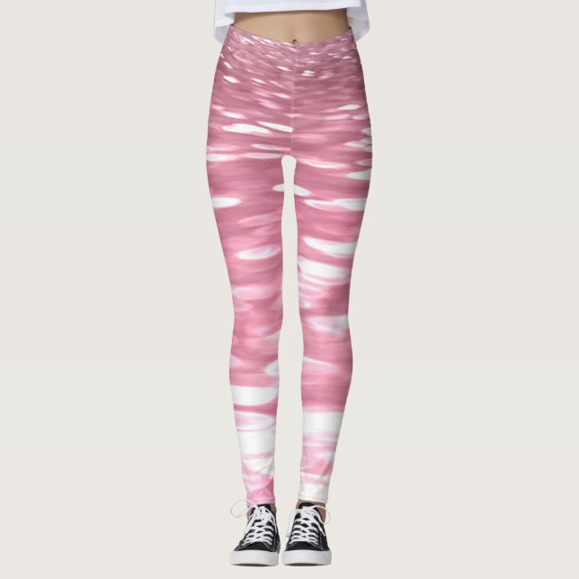 Abstrakte Nummer 3: Pink Shimmer Leggings (Vorderseite)