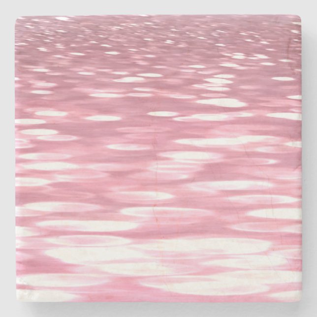 Abstrakte Nummer 3: Pink Shimmer Steinuntersetzer (Vorderseite)