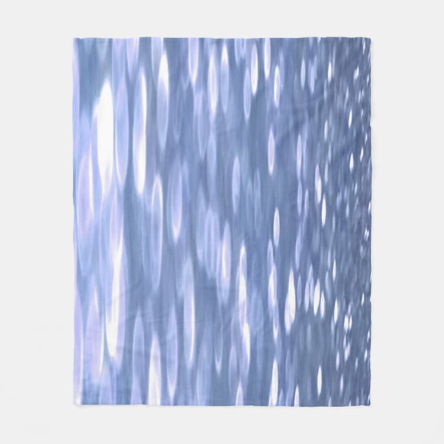 Abstrakte Nummer 3: Pulverblau-Schimmer Fleecedecke (Vorderseite)