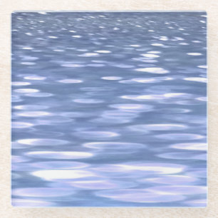 Abstrakte Nummer 3: Pulverblau-Schimmer Glasuntersetzer