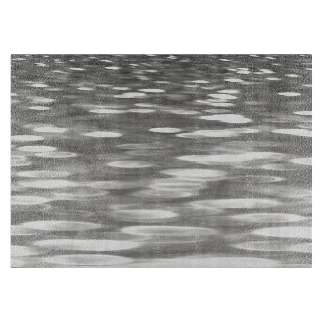 Abstrakte Nummer 3: Silbergrauer Schimmer Schneidebrett (Vorderseite)