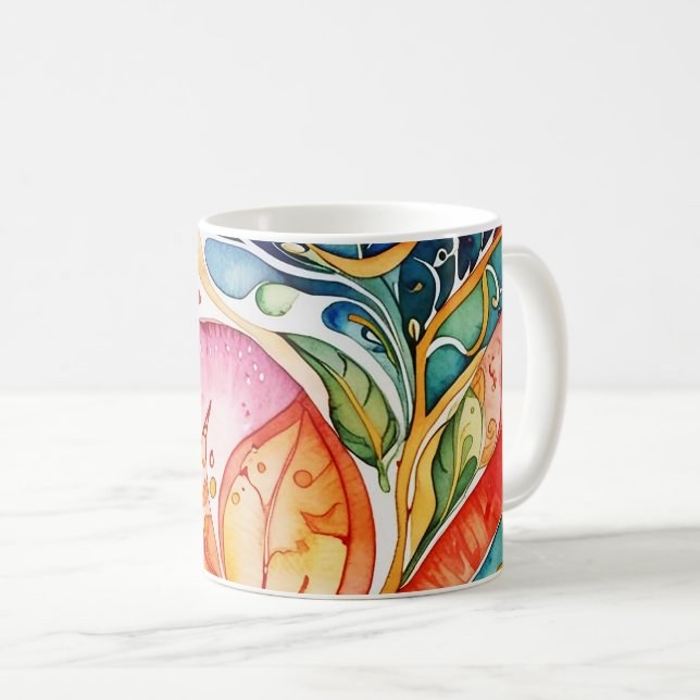Abstrakte Oberflächenvorlage 1207 - Kaffeezubereit Kaffeetasse (VorderseiteRechts)