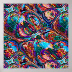 Abstrakte Öl-Malerei inspiriert Poster