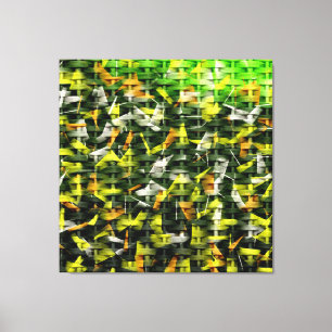Abstrakte Öl- und Acrylmalerei auf Wicker Leinwanddruck