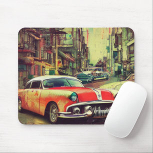 Abstrakte Oldtimer der 1950er Jahre Mauspad