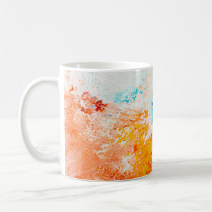 abstrakte Ölfarbe Textur auf Leinwand, Background Kaffeetasse