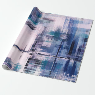 Abstrakte Ölmalerei auf Leinwand, handgezeichnete Geschenkpapier