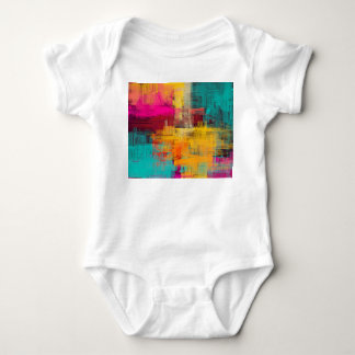 Abstrakte Ölmalerei, ausdrucksstarker Hintergrund. Baby Strampler