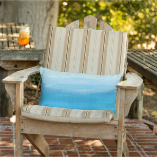 Abstrakte Ombre-Strandblues für den Außenbereich Kissen Für Draußen