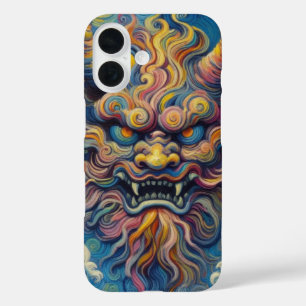 Abstrakte Oni-Dämonenwolken Van Gogh stilisiert iPhone 16 Hülle