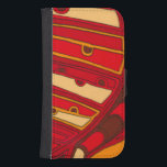 Abstrakte orange Platten Phone Geldbeutel<br><div class="desc">Ein surrealistischer Traum,  diese hell farbigen abstrakten orange Platten sehen wie das geschmolzene Wachs aus,  das eine Leinwand durchfließt. Eine Schaffung Jennifers Goldberger,  diese Arbeit ist in seinem fantasiereichen Gebrauch von Farbe und Linien fantastisch. Auftrag Ihr heute!</div>